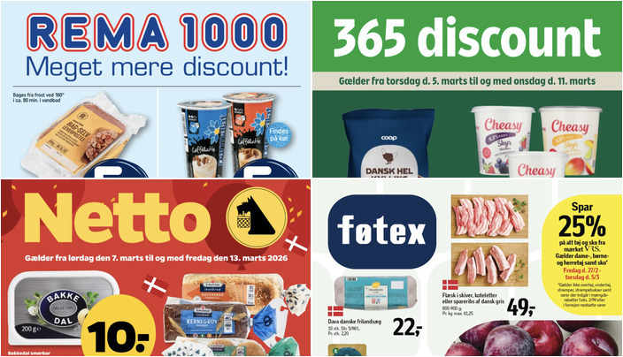 Flæsk i skiver til 49 kr. og hel kylling til 39 kr. - se de lokale dagligvaretilbud