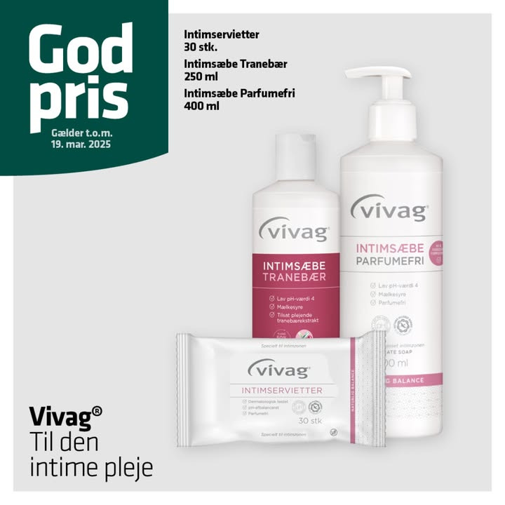 Vejlby Apotek tilbyder gode priser på intimpleje fra Vivag