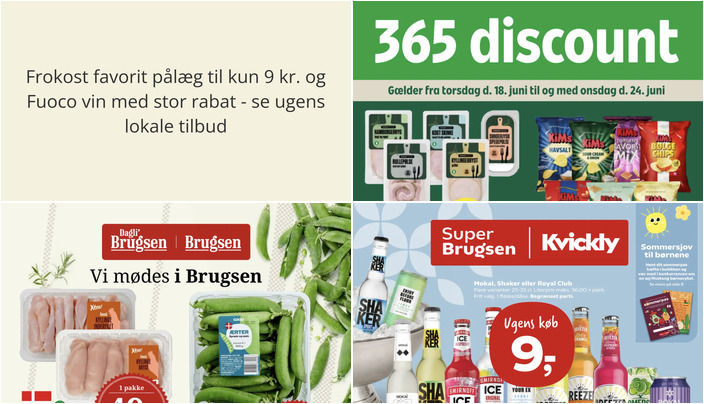 Frokost favorit pålæg til kun 9 kr. og Fuoco vin med stor rabat - se ugens lokale tilbud