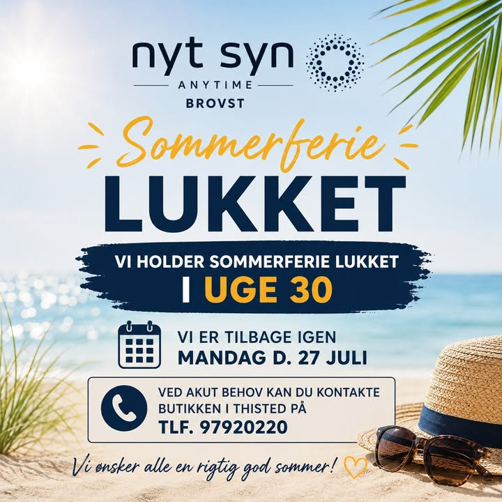 NYT SYN Brøndum Jeppesen Brovst holder ferielukket i uge 30