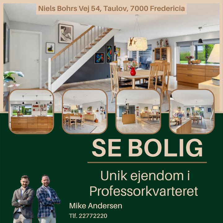 Ejendomsmægler Mike Andersen præsenterer unik ejendom i Professorkvarteret i Fredericia