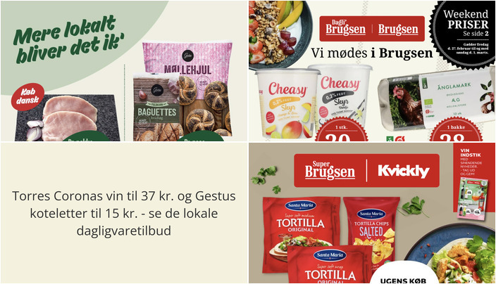 Torres Coronas vin til 37 kr. og Gestus koteletter til 15 kr. - se de lokale dagligvaretilbud