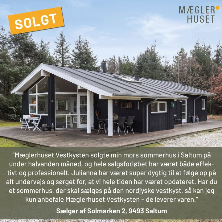 Mæglerhuset Vestkysten I/S sælger sommerhus i Saltum på rekordtid