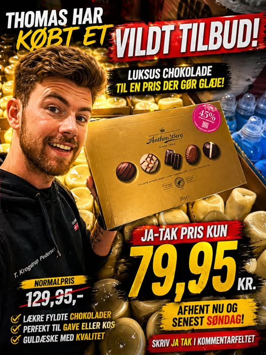 Spar Valsgård tilbyder kæmpe rabat på Anthon Berg guldæske