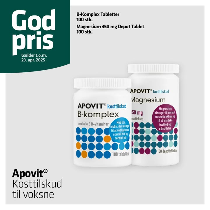 Ikast Apotek tilbyder gode priser på Apovit kosttilskud til voksne