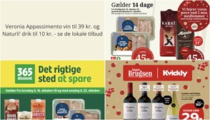 Veronia Appassimento vin til 39 kr. og Naturli’ drik til 10 kr. - se de lokale tilbud