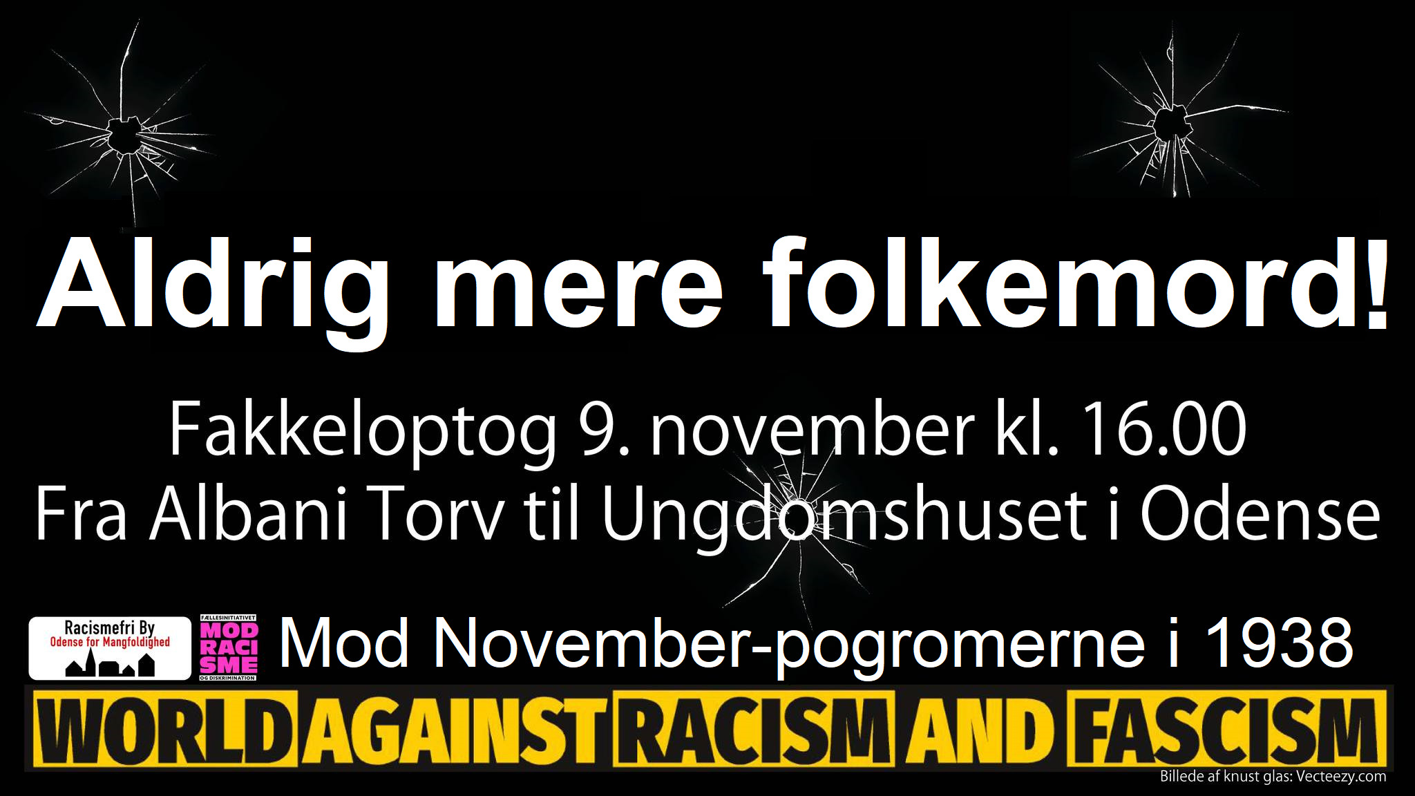 Markering af November-pogromerne i Odense: Fakkeloptog og fællesskab