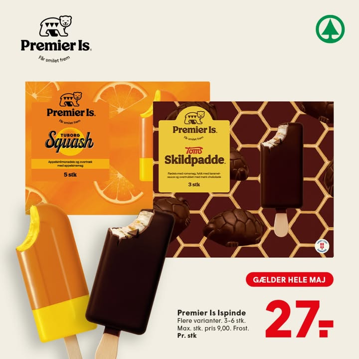 SPAR SKALLERUP A/S tilbyder sommerens isnyheder til 27 kr. i maj