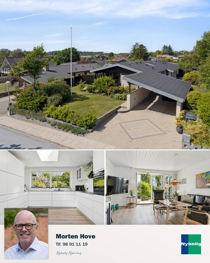 Nybolig Hjørring v/Morten Hove præsenterer etplansvilla med udsigt og moderne faciliteter