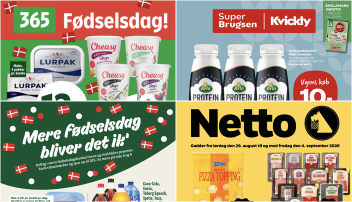 Lokale tilbud: Lurpak smør til 12 kr. og Arla proteindrik til 10 kr.