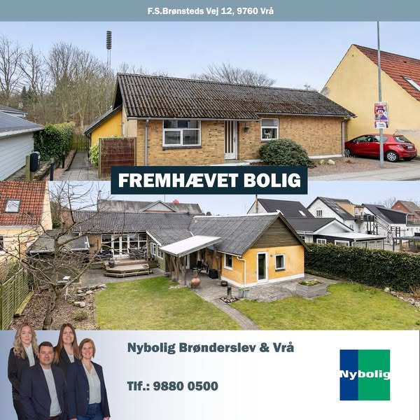 Nybolig Brønderslev & Vrå præsenterer charmerende villa med moderne køkken og solrig terrasse
