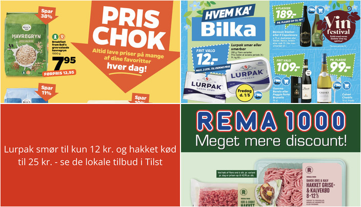 Lurpak smør til kun 12 kr. og hakket kød til 25 kr. - se de lokale tilbud i Tilst