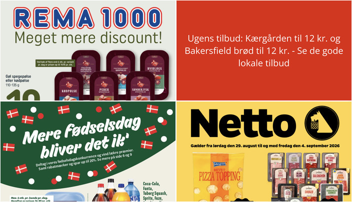 Ugens tilbud: Kærgården til 12 kr. og Bakersfield brød til 12 kr. - Se de gode lokale tilbud