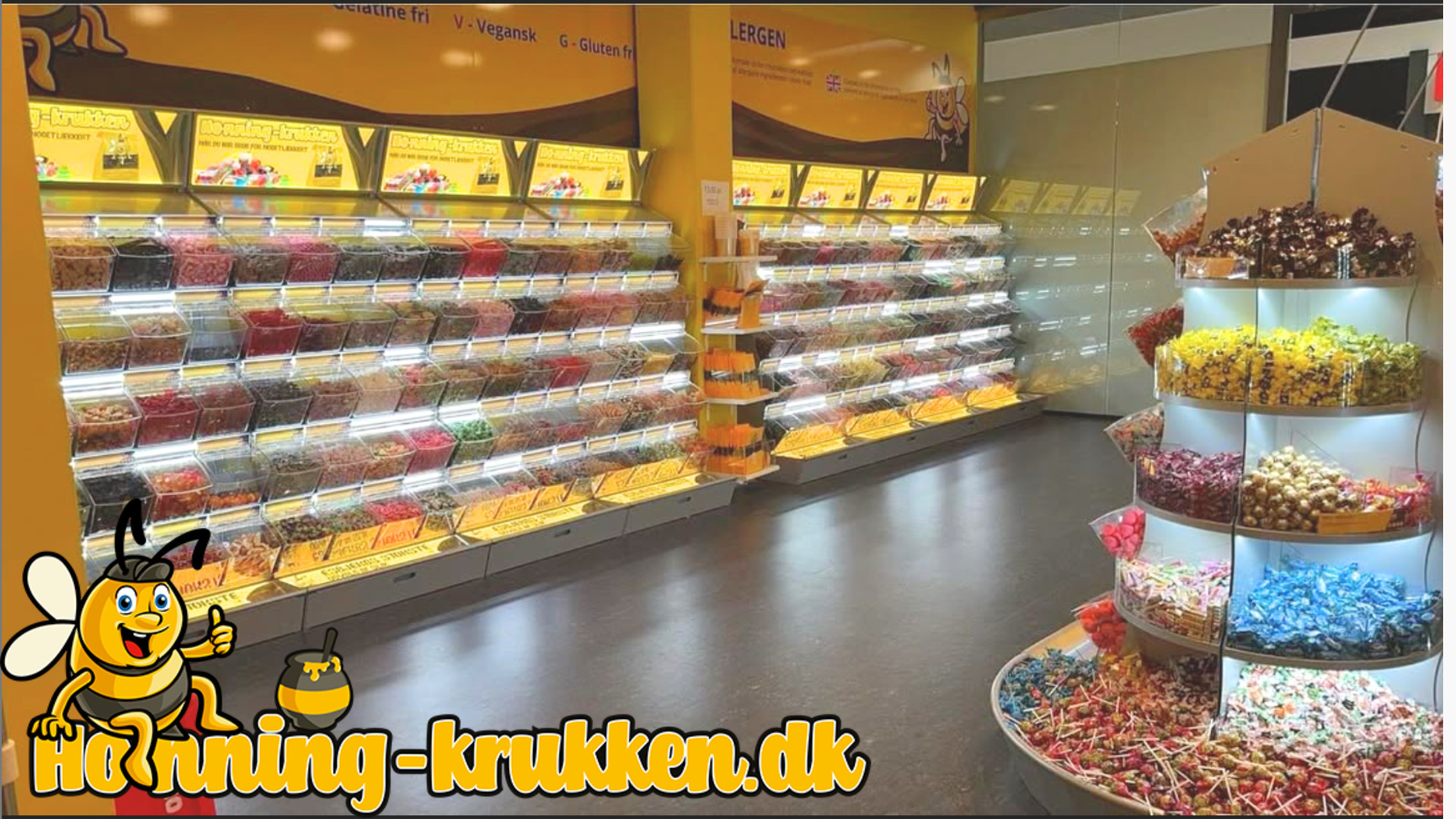 Honning-krukken inviterer ind i et farverigt univers af slik, snacks og trends