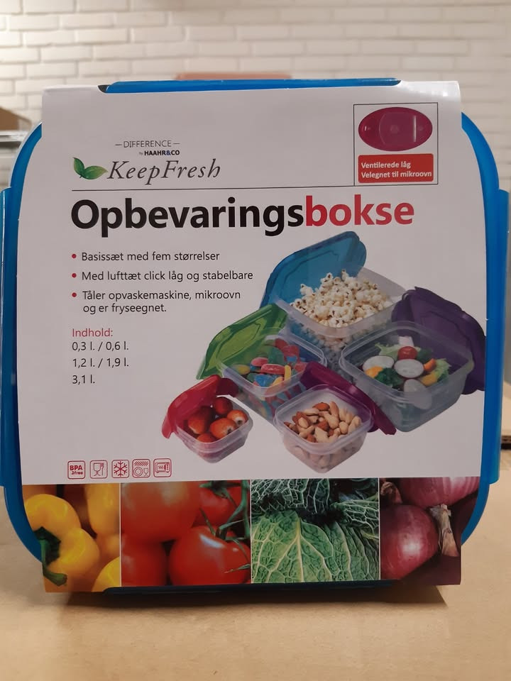 Meny Randers tilbyder 5-pak opbevaringsbokse til kun 34,95 kr.