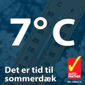 Fire grunde til at skifte til sommerdæk når temperaturen stiger over 7 grader