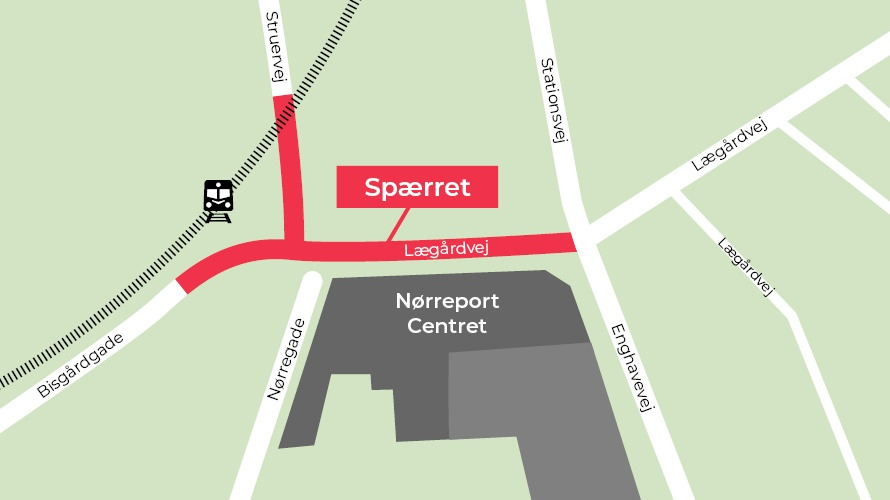 Overkørsel ved Struervej i Holstebro spærres den 23. marts for eltog-forberedelse