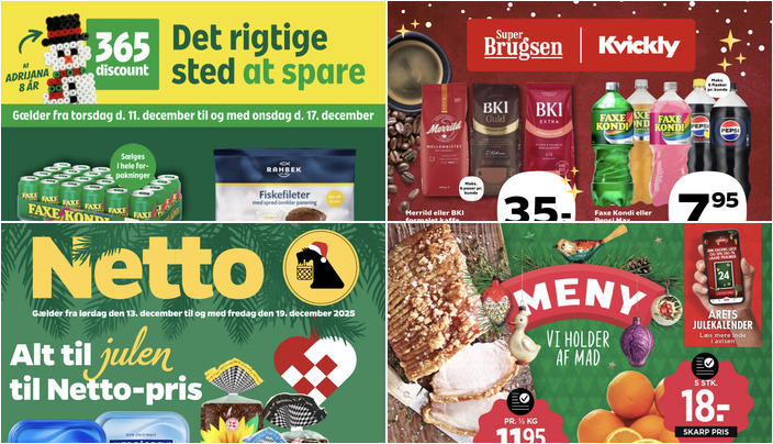 Gode tilbud: Faxekondi eller Pepsi Max til 69 kr. og flæskesteg af dansk gris til 11,95 kr.