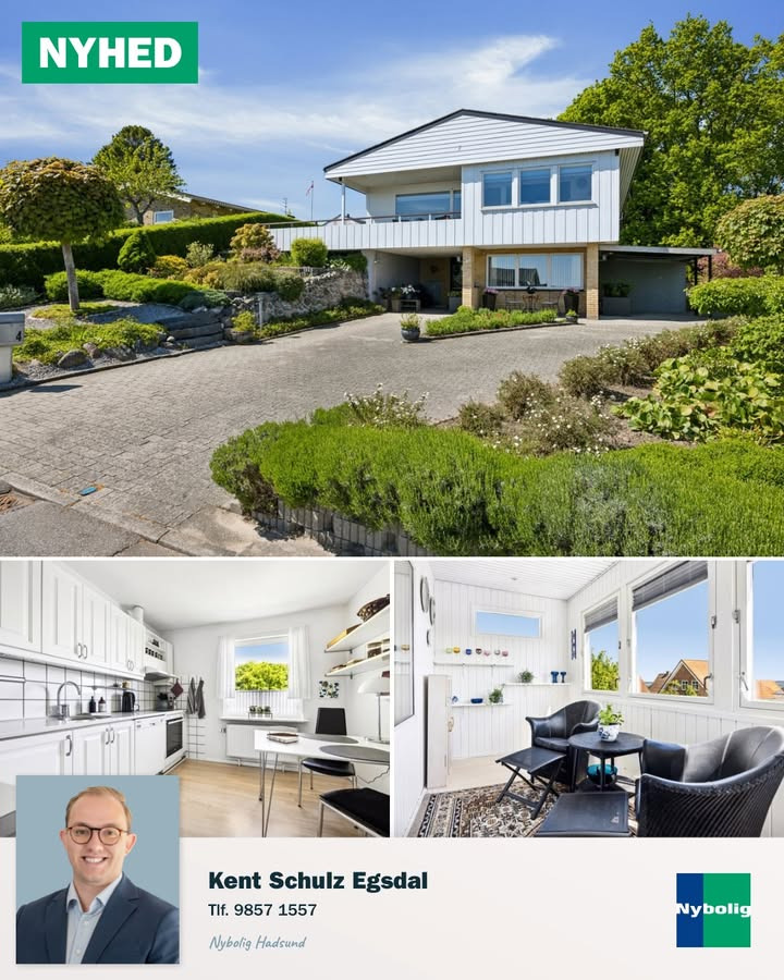 Nybolig Hadsund præsenterer villa med fjordudsigt på Højbakken 4