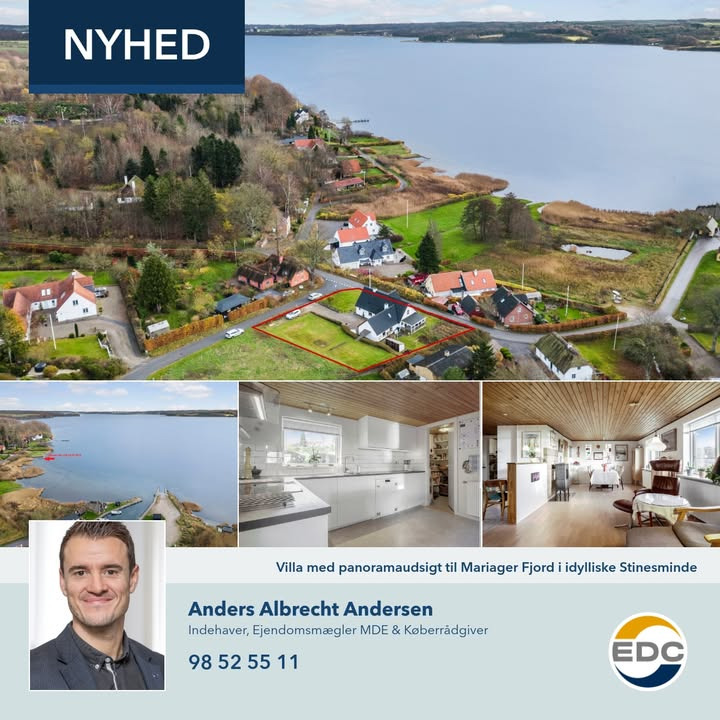 EDC Søren Jensen præsenterer villa med panoramaview over Mariager Fjord i idylliske Stinesminde