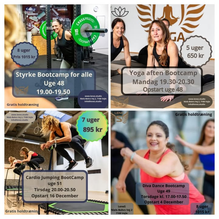 LeneS inviterer til spændende bootcamps med yoga, styrke og dans
