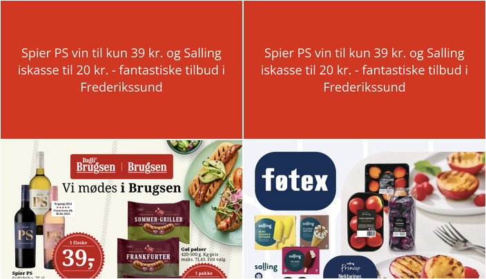 Spier PS vin til kun 39 kr. og Salling iskasse til 20 kr. - fantastiske tilbud i Frederikssund