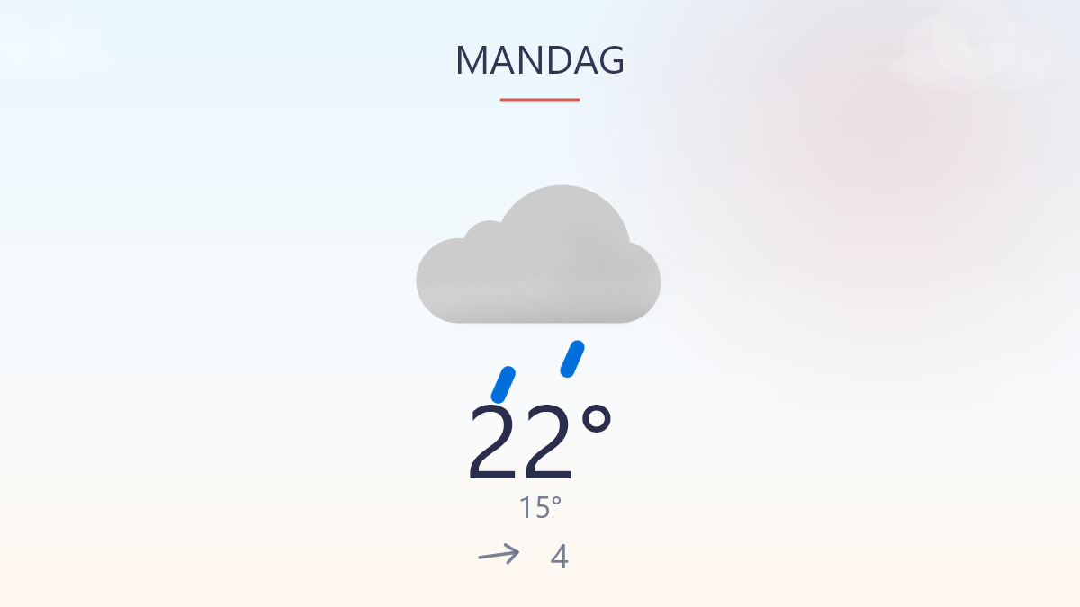 Lun dag med et lille regnstrejf