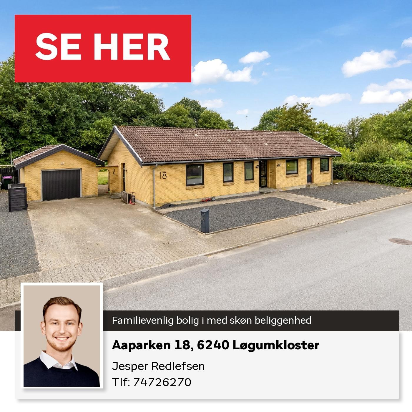 Familievenlig drømmebolig i Løgumkloster til salg hos HOME TØNDER