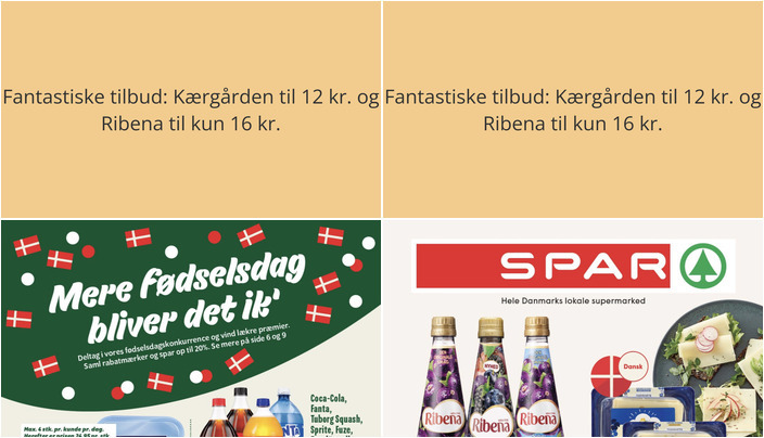 Fantastiske tilbud: Kærgården til 12 kr. og Ribena til kun 16 kr.