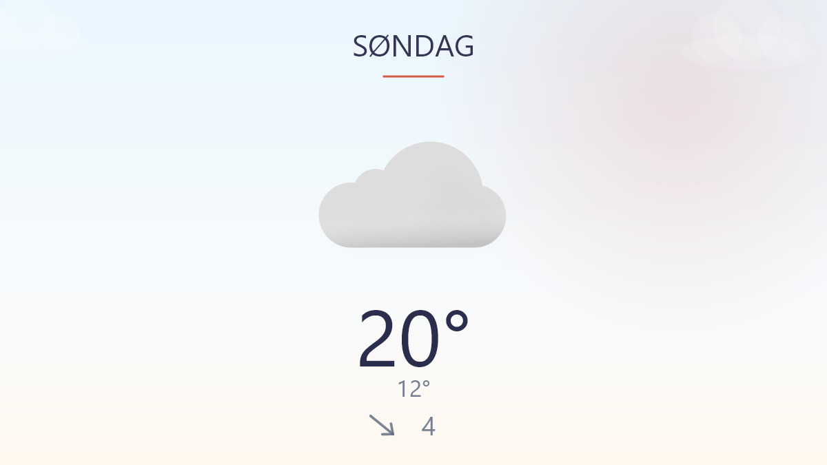 Mild dag med roligt vejr