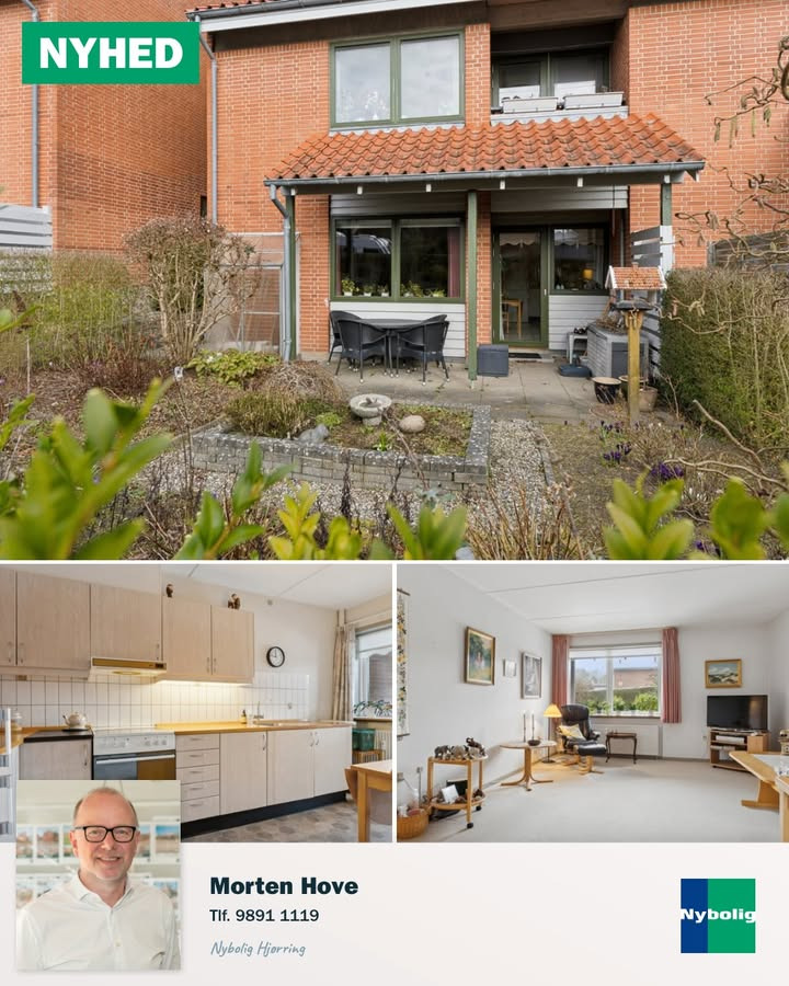 Nybolig Hjørring v/Morten Hove præsenterer rummelig andelsbolig med egen have i Hjørring