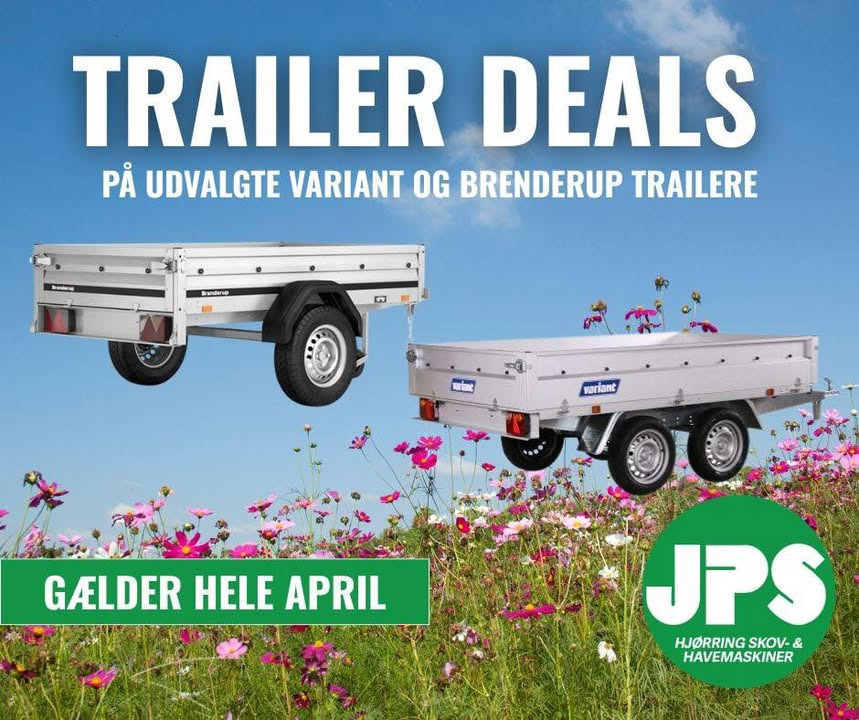 JPS Entreprenørmateriel I/S tilbyder vilde trailer-deals i april
