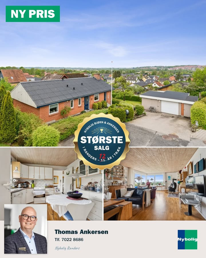 Nybolig Bjørn & Ankersen annoncerer prisændring på villa i Vorup
