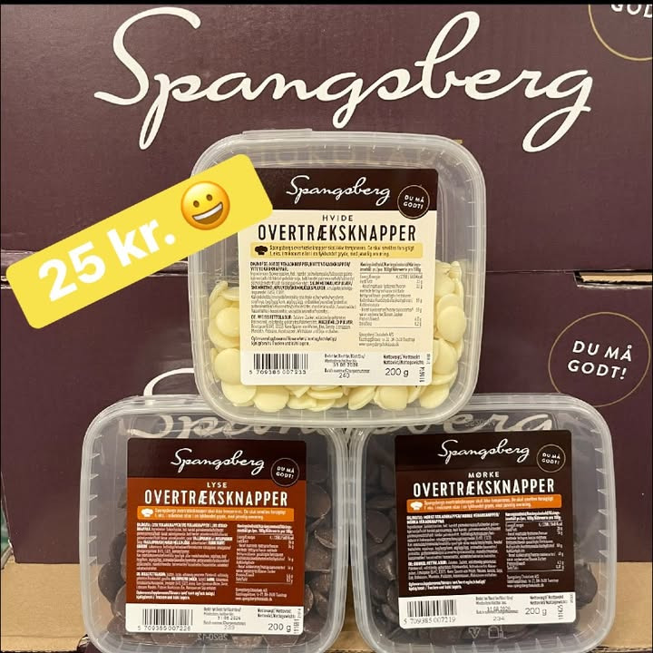 SuperBrugsen Dronninglund tilbyder overtræksknapper til "ja tak"-pris 25 kr. stykket 