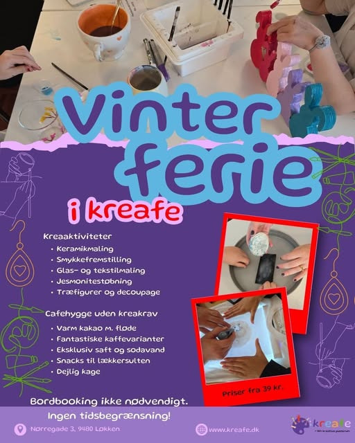 Kreafe inviterer til kreativt pusterum i vinterferien