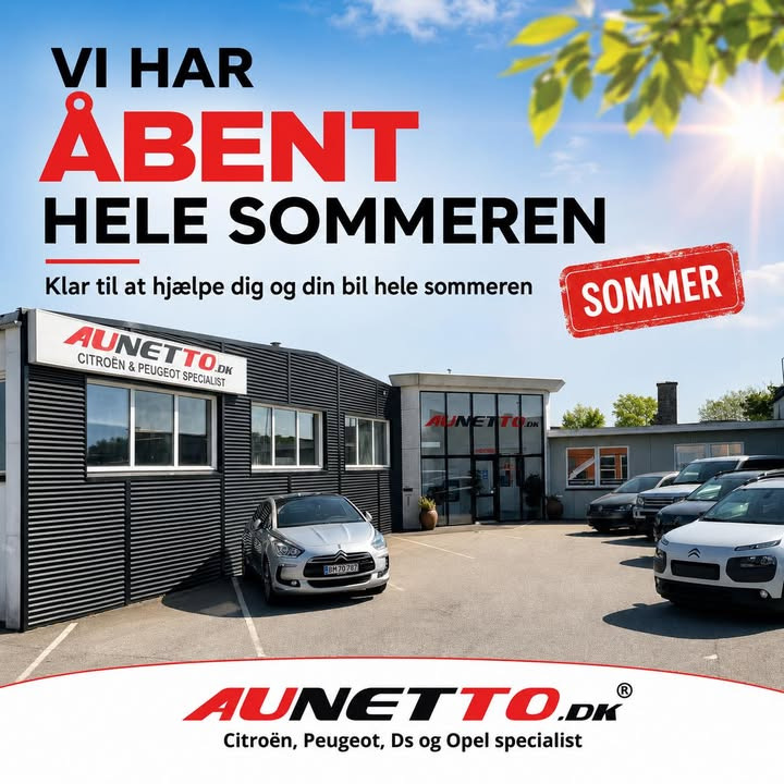 AUNETTO A/S holder åbent hele sommeren
