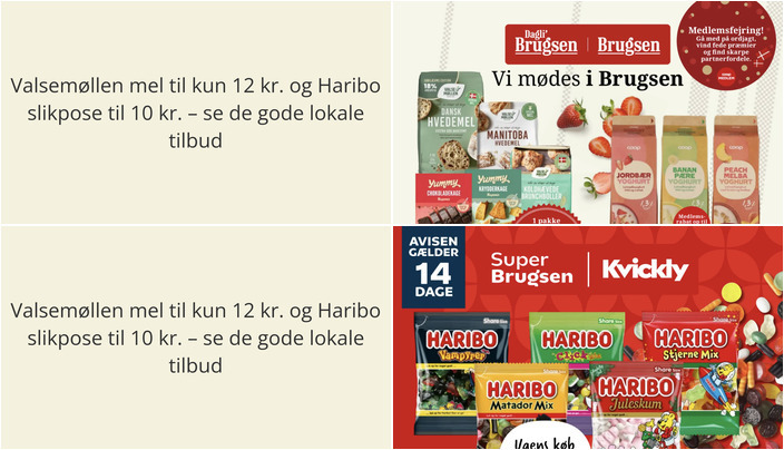 Valsemøllen mel til kun 12 kr. og Haribo slikpose til 10 kr. – se de gode lokale tilbud