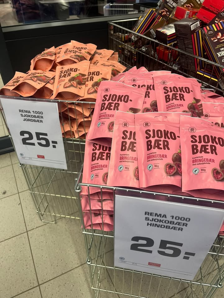Sjokobær fra Norge nu hos REMA 1000 Nykøbing Mors