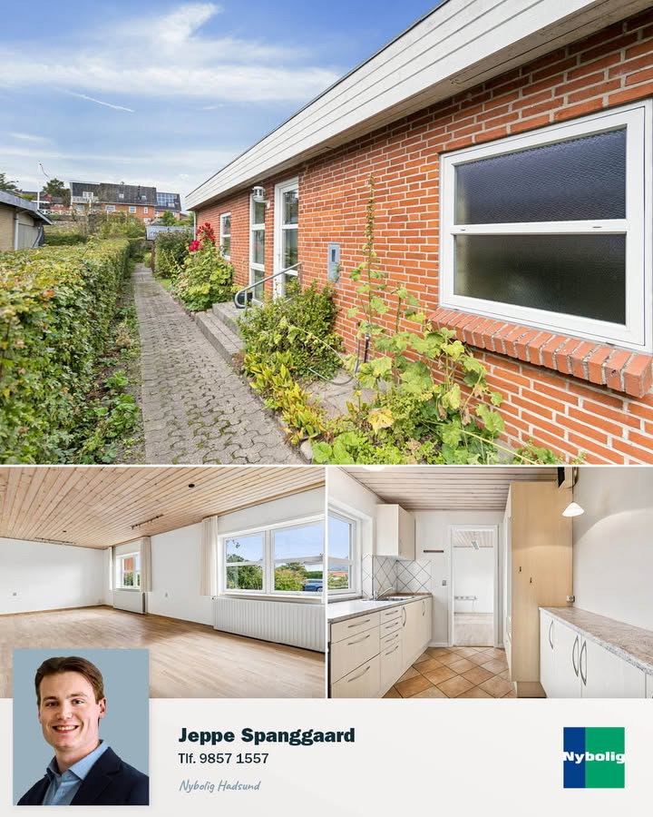 Nybolig Hadsund præsenterer charmerende rødstensvilla midt i Hadsund