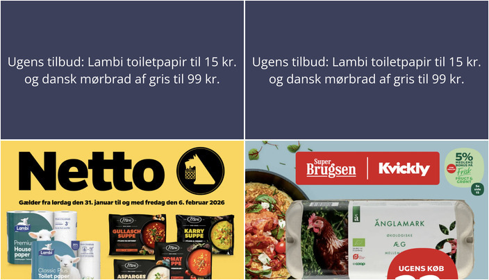 Ugens tilbud: Lambi toiletpapir til 15 kr. og dansk mørbrad af gris til 99 kr.