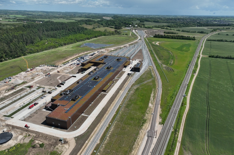 Nyt miljøvenligt DSB-værksted i Næstved klar til indvielse i august 2025