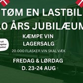 Fredericia Vinhandel fejrer 10 års jubilæum med stort vinudsalg på 20.000 flasker