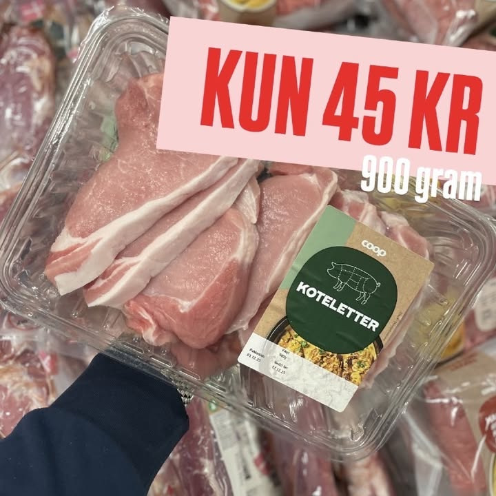 SuperBrugsen Dronninglund tilbyder koteletter til 45 kr per pakke