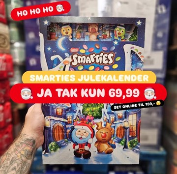 Løvbjerg Frederikshavn tilbyder smarties julekalender til en pris der slår normalprisen