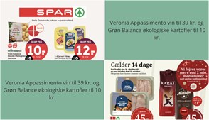 Veronia Appassimento vin til 39 kr. og Grøn Balance økologiske kartofler til 10 kr.