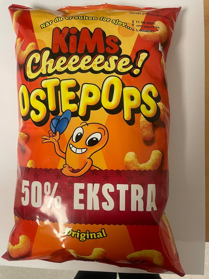 Meny Randers tilbyder Kims Ostepops med 50% ekstra til specialpris