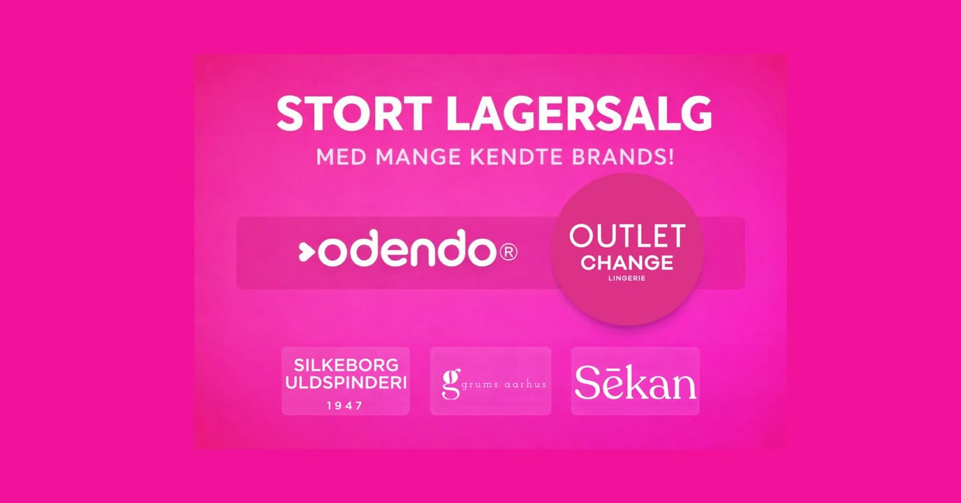 Lagersalg.com annoncerer stort lagersalg i Sønderborg med Odendo og Change Lingerie Outlet