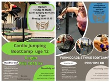 Styrke og cardio bootcamps hos LeneS fra uge 12: Kom i gang med teknikkerne og få pulsen op!