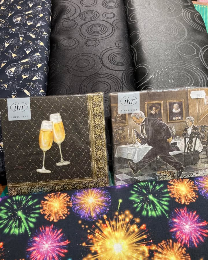 Art'n'Craft byder på nytårsstof og festlige servietter til årets sidste fest