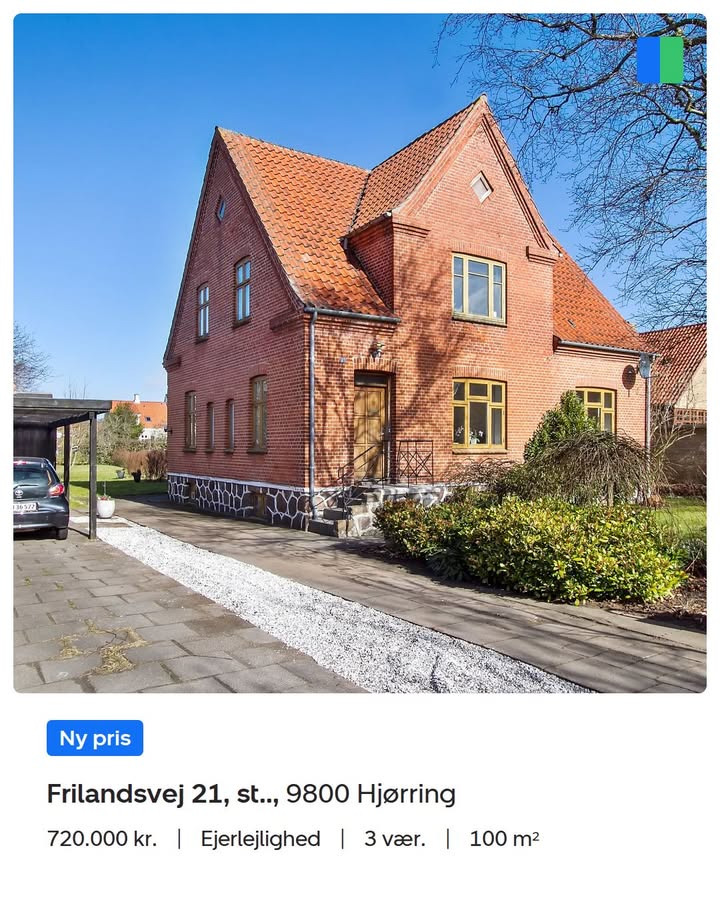 Nybolig Hjørring v/Morten Hove annoncerer prisnedsættelse på centralt beliggende ejerlejlighed